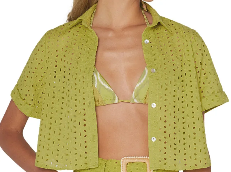 Ama Eyelet Shirt-Zubi Eyelet Shorts ::RET