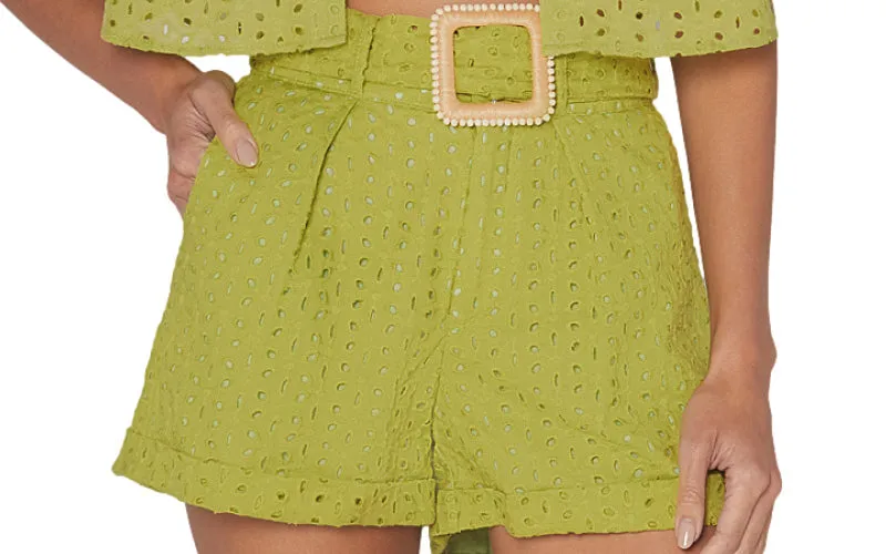 Ama Eyelet Shirt-Zubi Eyelet Shorts ::RET