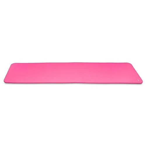 AmazonBasics 13mm Extra Thick Yoga and Exercise Mat with Carrying Strap, Pink