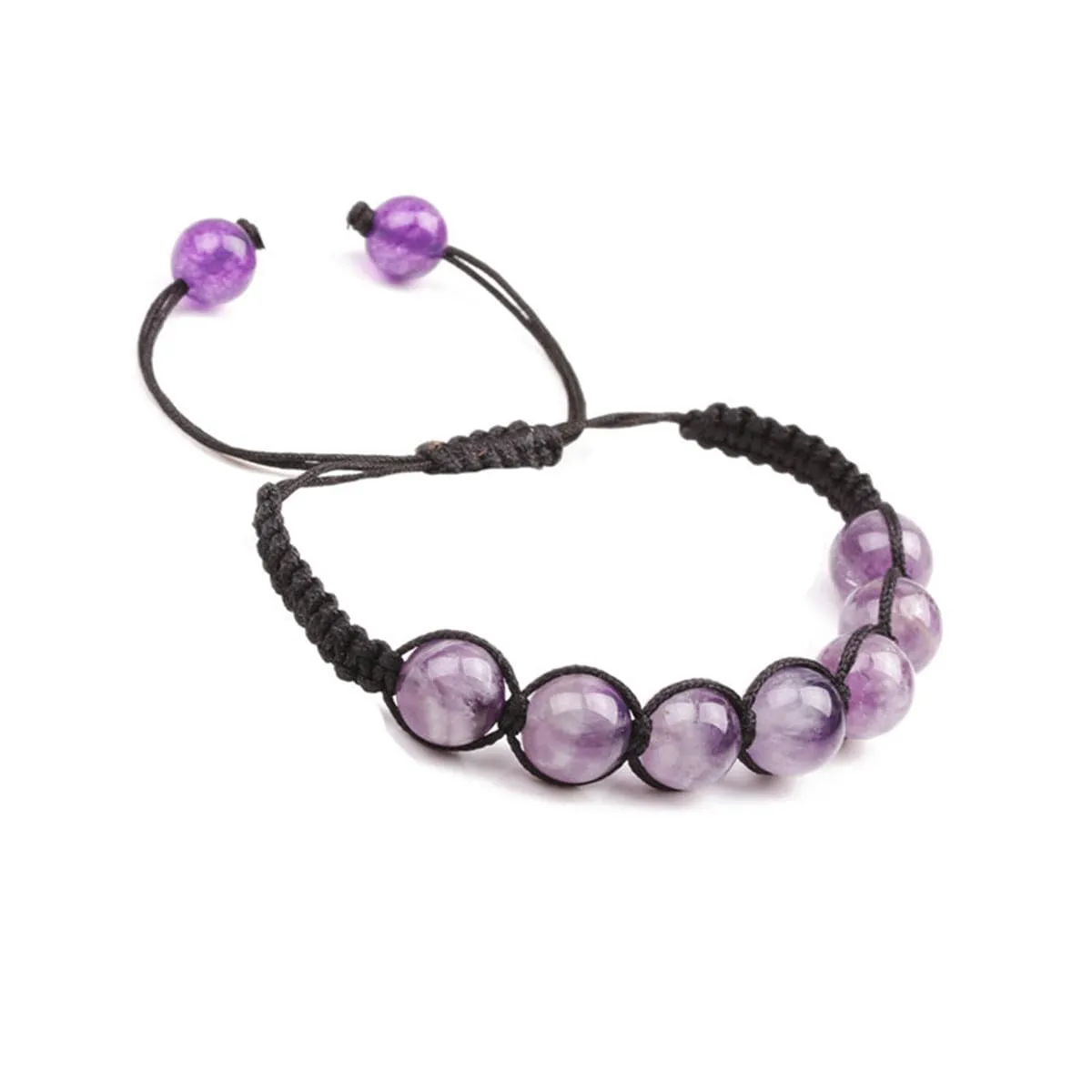 Amethyst & Lapis Beaded Stretch Bracelet