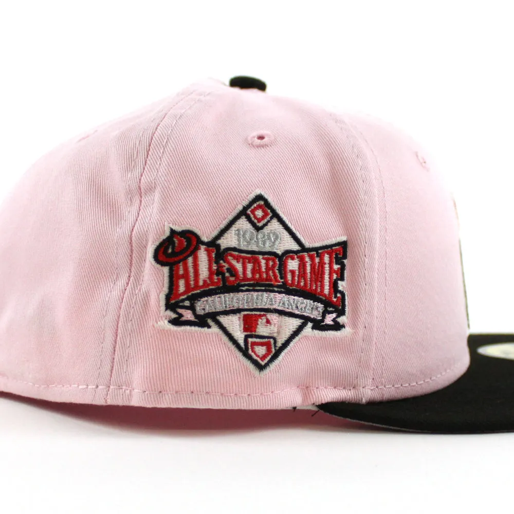 Anaheim Angels 1989 All-Star Game New Era 59Fifty Fitted Hat (GITD Pink Black Visor Grey Under Brim)
