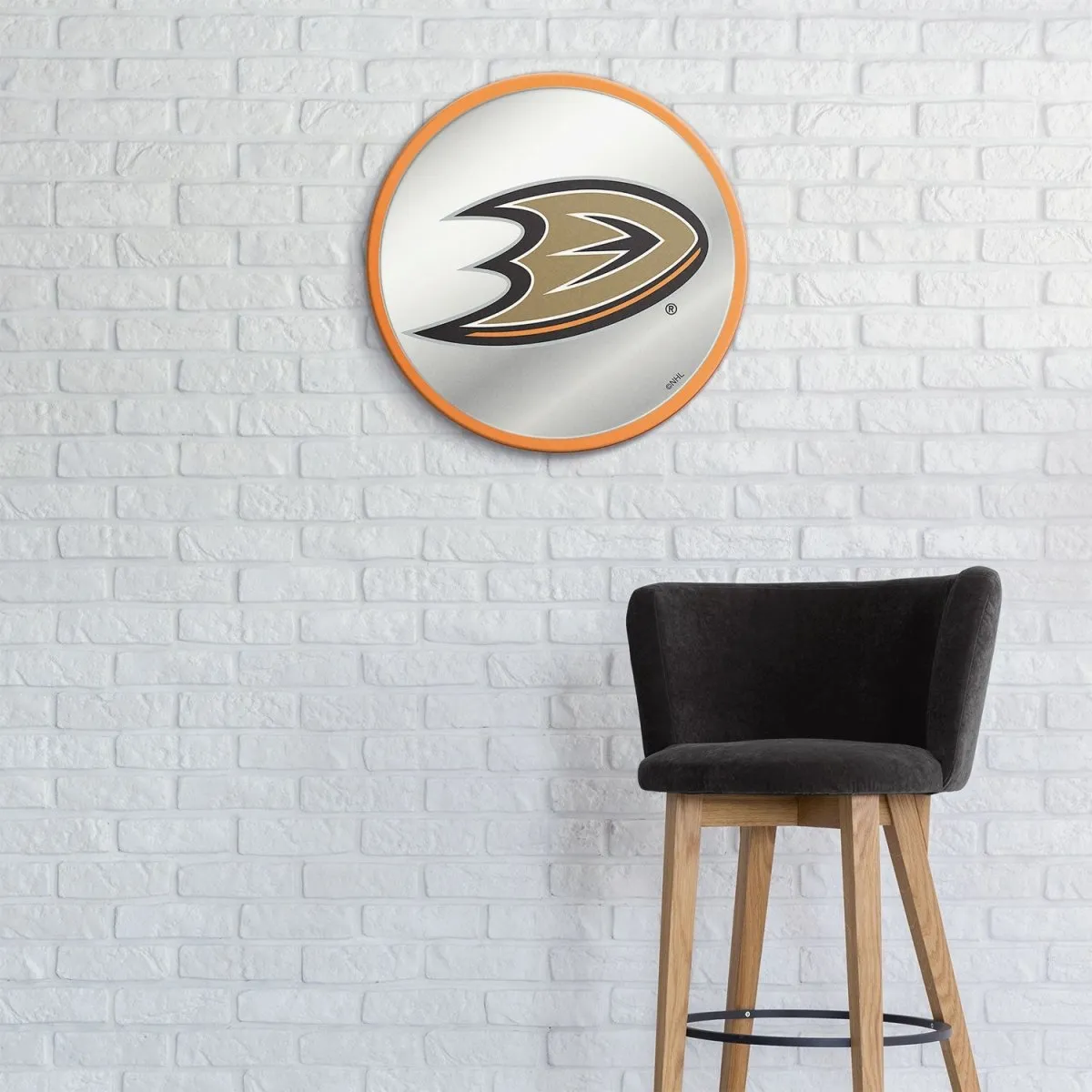 Anaheim Ducks: Modern Disc Mirrored Wall Sign