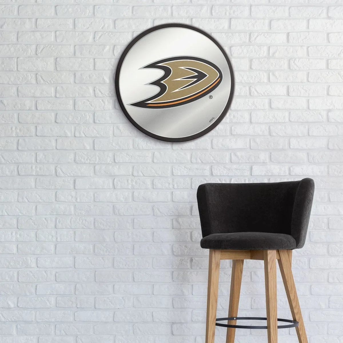 Anaheim Ducks: Modern Disc Mirrored Wall Sign