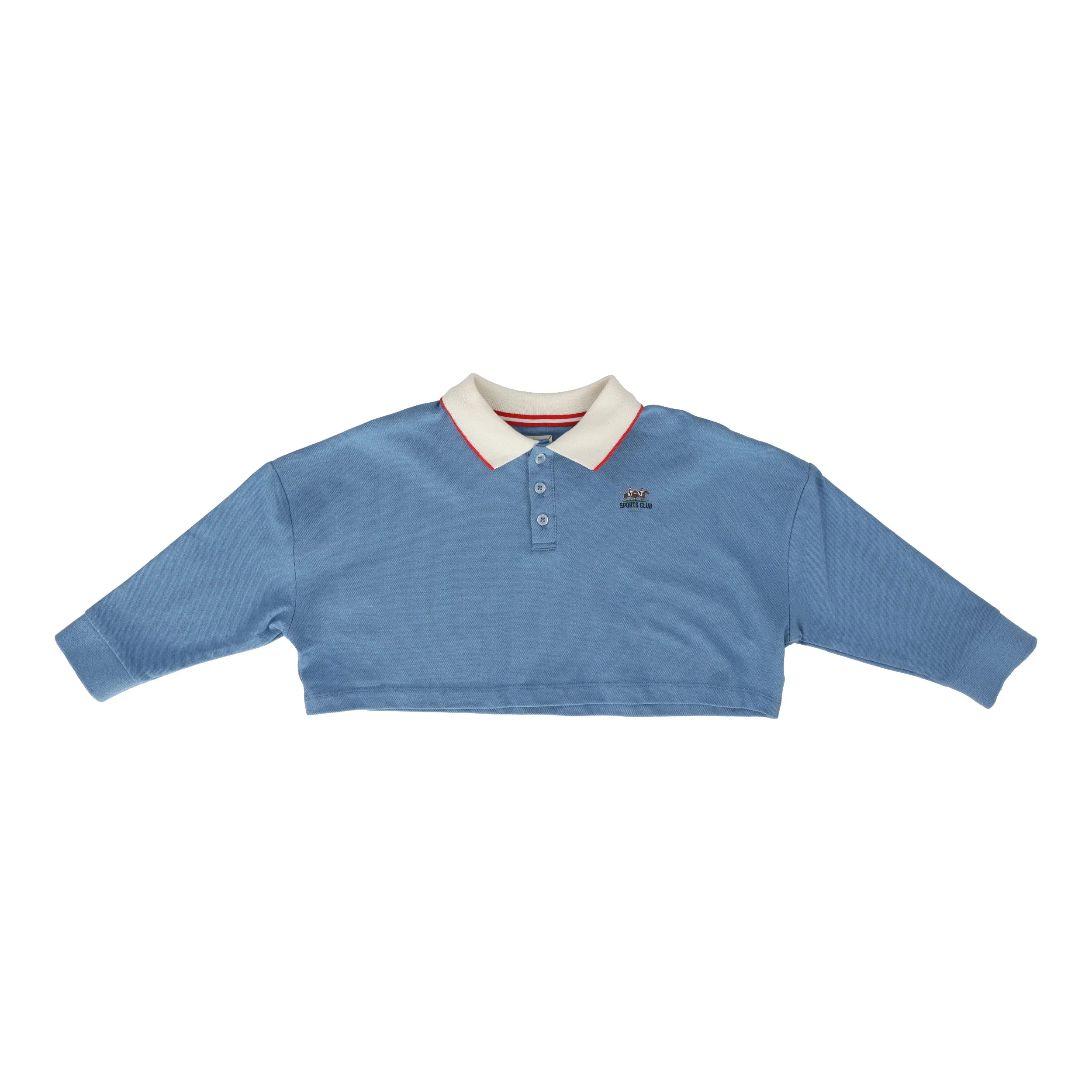 Analogie Girls Polo Long Sleeve - Light Blue (Sports Collection)