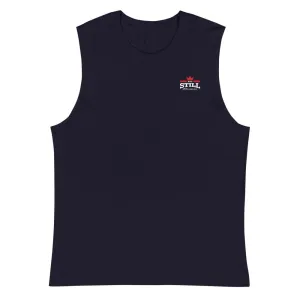 And Still Champion crest logo men's muscle shirt with ASC logo on back label