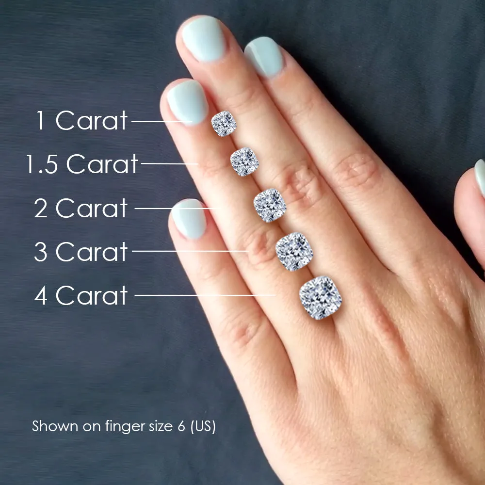 Angelica Cushion Lab Grown Diamond Solitaire Engagement Ring IGI Certified