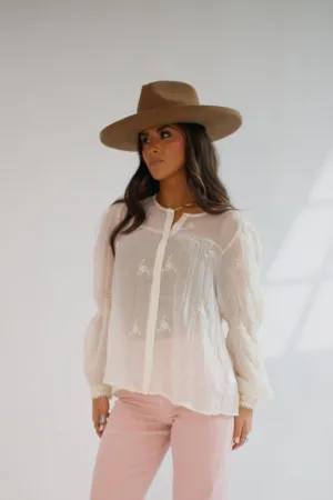 Anna Lisa Button Down Cream
