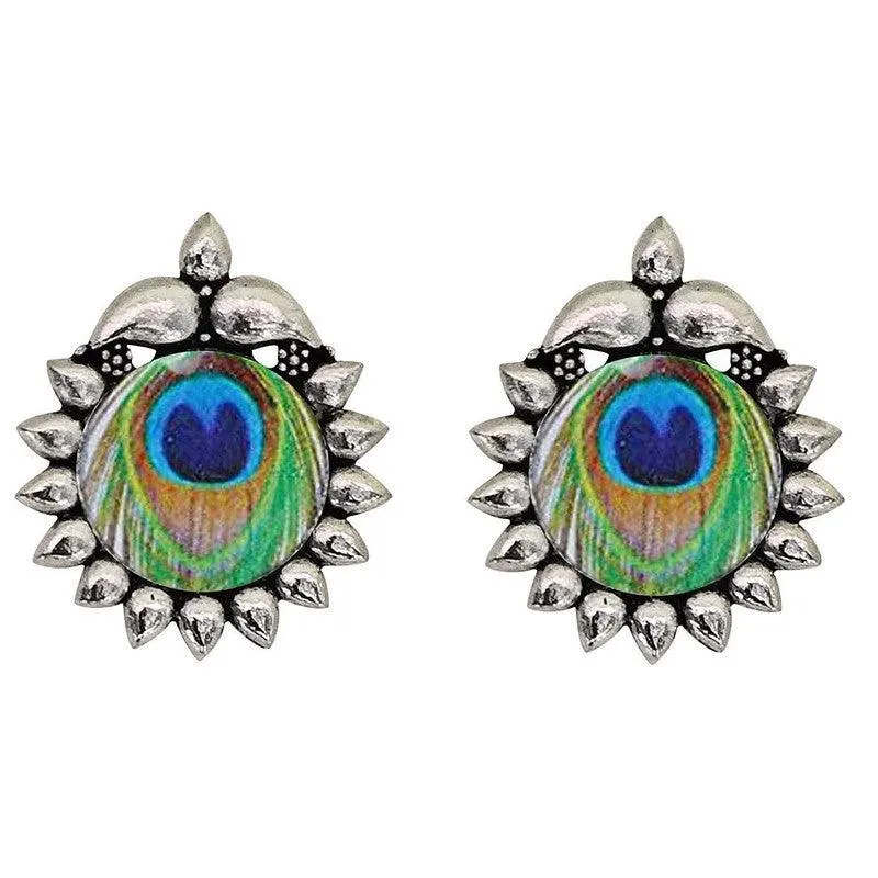 Antique Peacock Choker with Earring Set