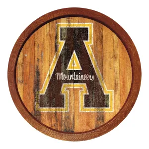 Appalachian State Mountaineers: Weathered "Faux" Barrel Top Sign
