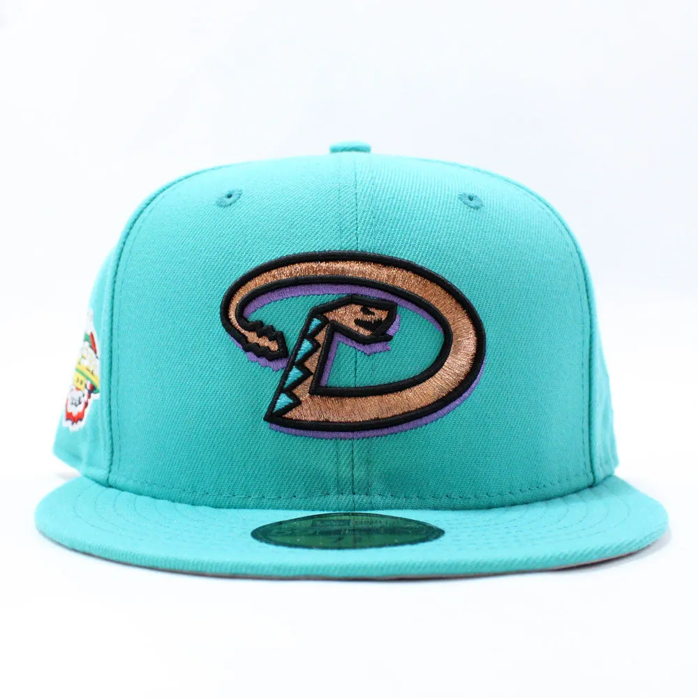 Arizona Diamondbacks 2001 World Series New Era 59Fifty Fitted Hat (Teal Gray Under Brim)