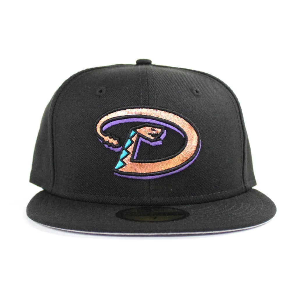 Arizona Diamondbacks New Era 59Fifty Fitted Hat (Black Retro 2001 Gray Under Brim)