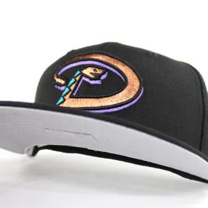 Arizona Diamondbacks New Era 59Fifty Fitted Hat (Black Retro 2001 Gray Under Brim)