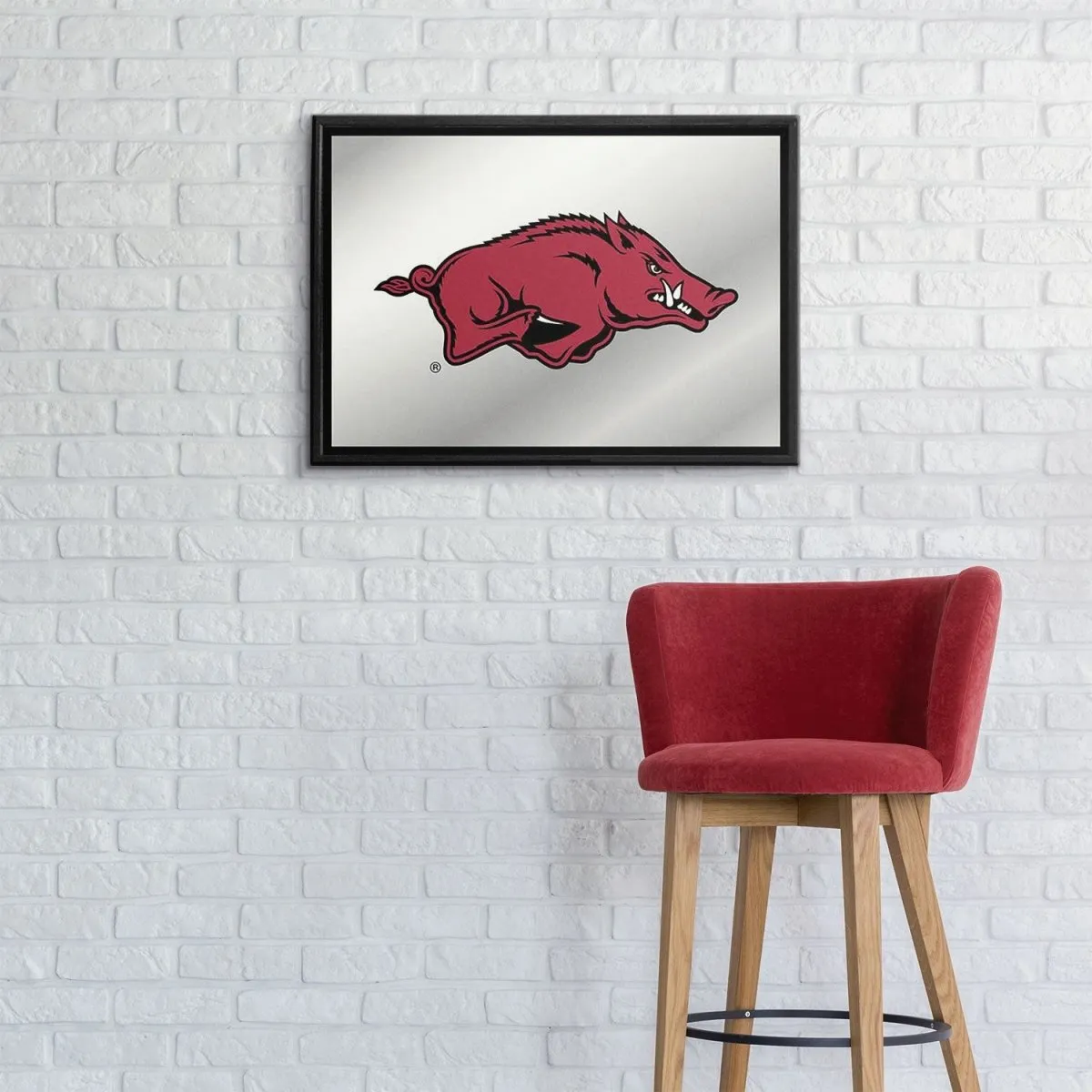 Arkansas Razorbacks: Mascot - Framed Mirrored Wall Sign
