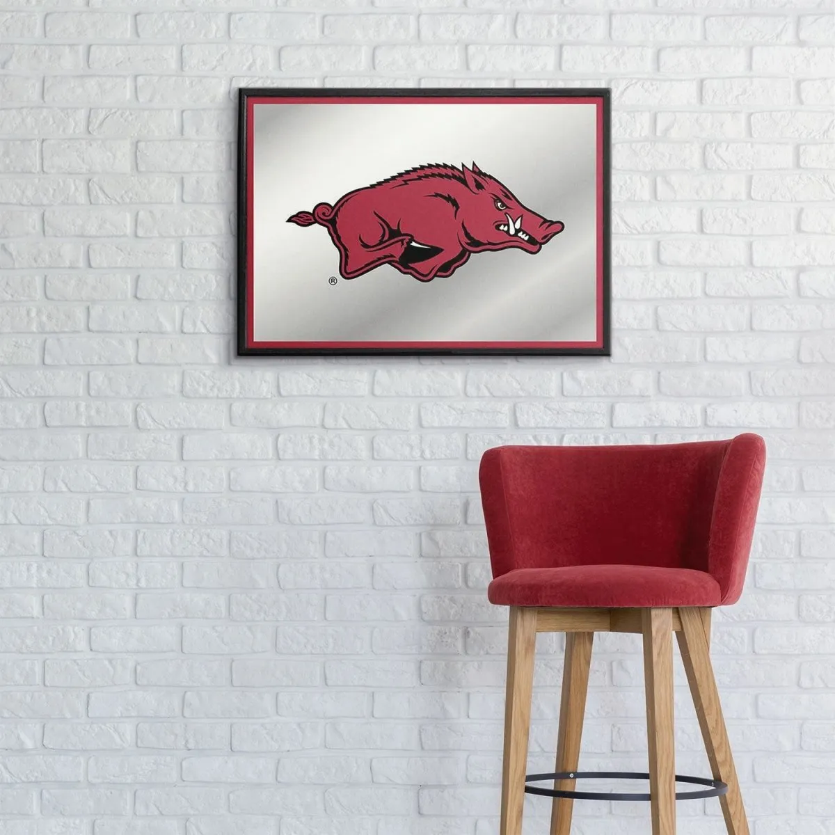 Arkansas Razorbacks: Mascot - Framed Mirrored Wall Sign
