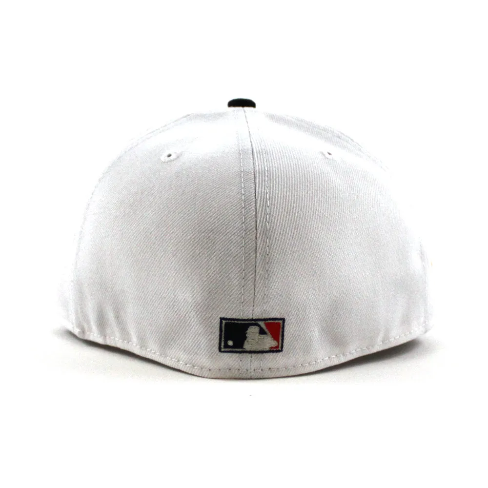Atlanta Braves 1995 World Series  New Era 59Fifty Fitted Hat (GITD White Navy Green Under Brim)