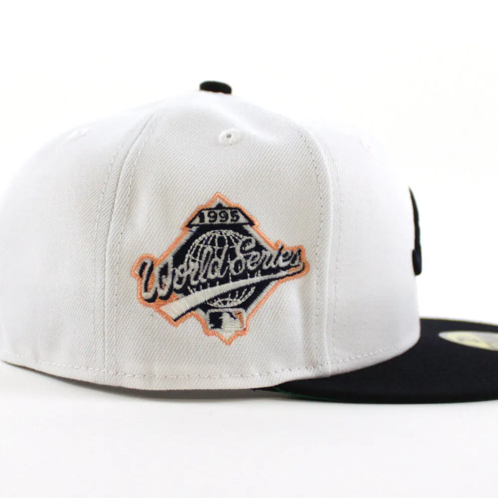 Atlanta Braves 1995 World Series  New Era 59Fifty Fitted Hat (GITD White Navy Green Under Brim)
