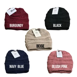 Aubrey Solid Knitted Beanies