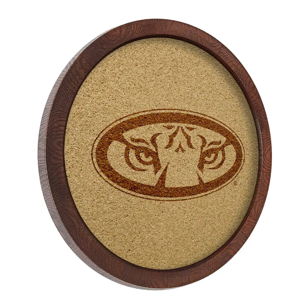Auburn Tigers: Tiger Eyes - "Faux" Barrel Framed Cork Board
