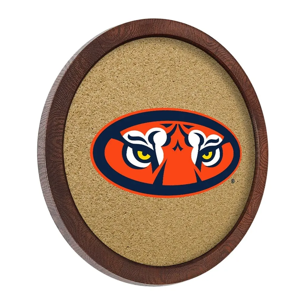 Auburn Tigers: Tiger Eyes - "Faux" Barrel Framed Cork Board
