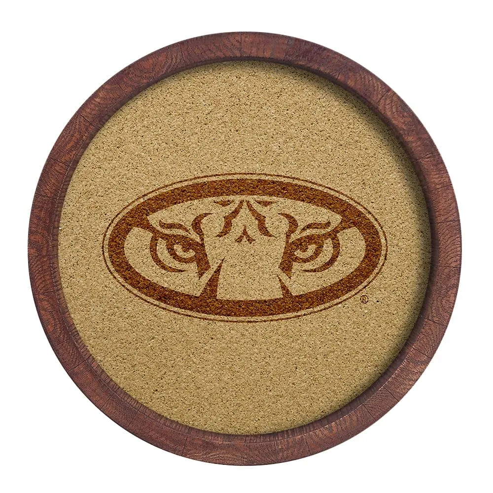 Auburn Tigers: Tiger Eyes - "Faux" Barrel Framed Cork Board