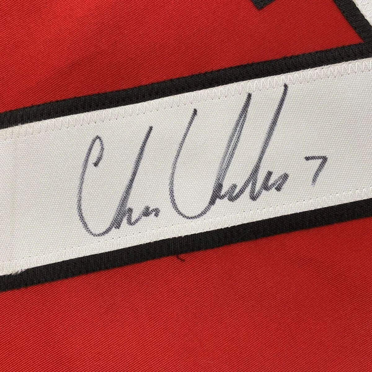 Autographed/Signed CHRIS CHELIOS Chicago Red Hockey Jersey JSA COA Auto