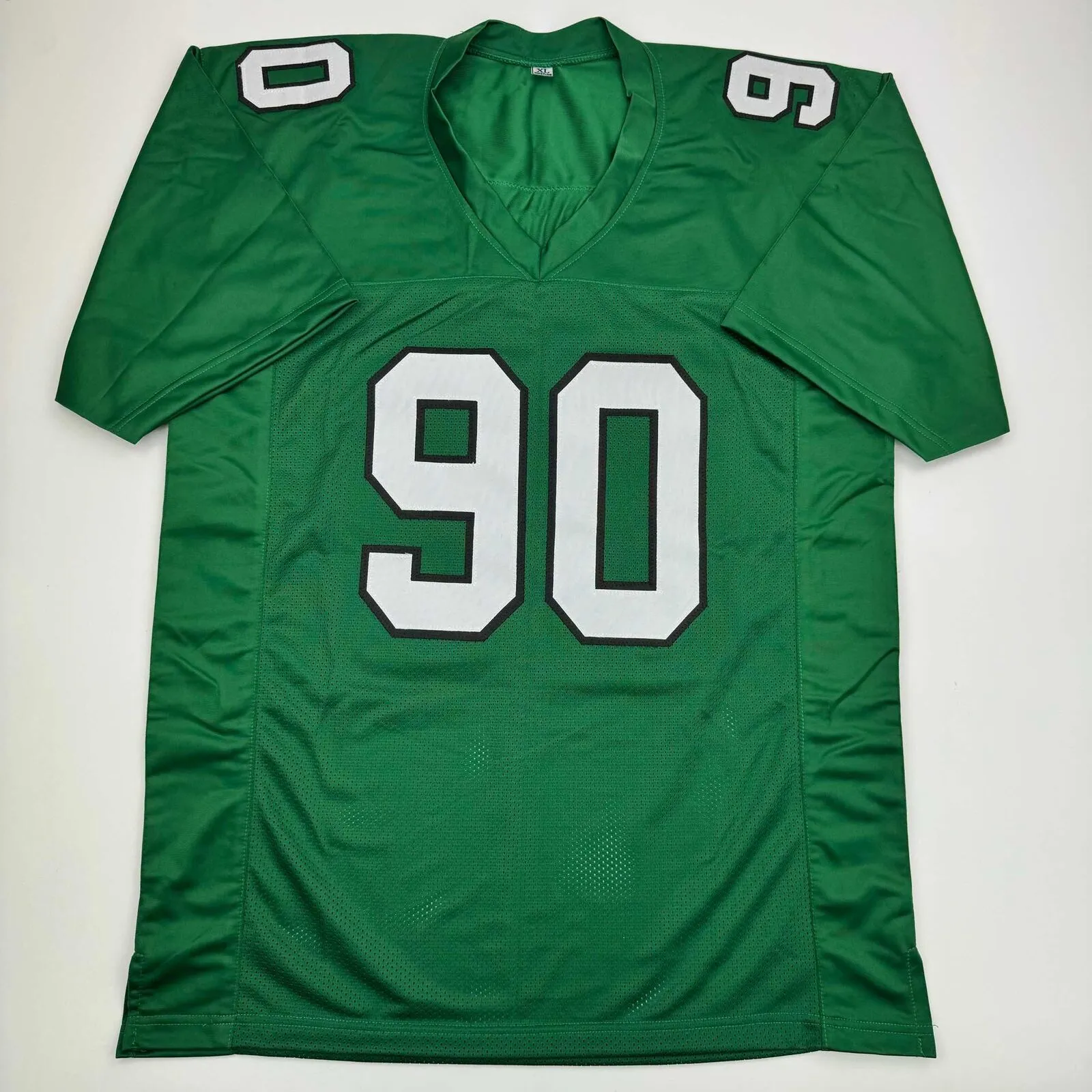 Autographed/Signed Jordan Davis Philadelphia Kelly Green Football Jersey BAS COA