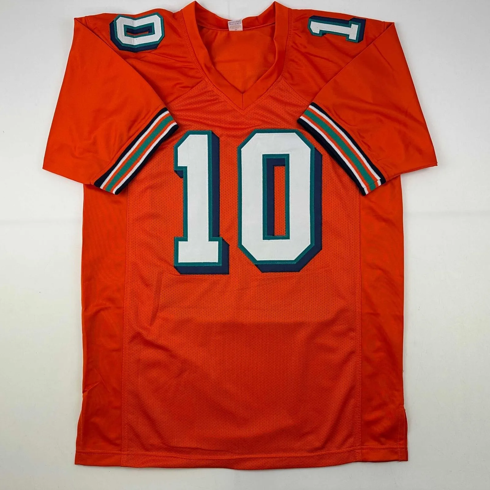 Autographed/Signed Tyreek Hill Miami Orange Retro Football Jersey JSA COA