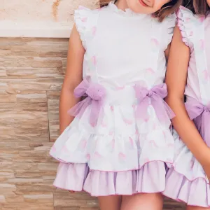 BABINE - Candy Floss Pinafore Set - Lilac