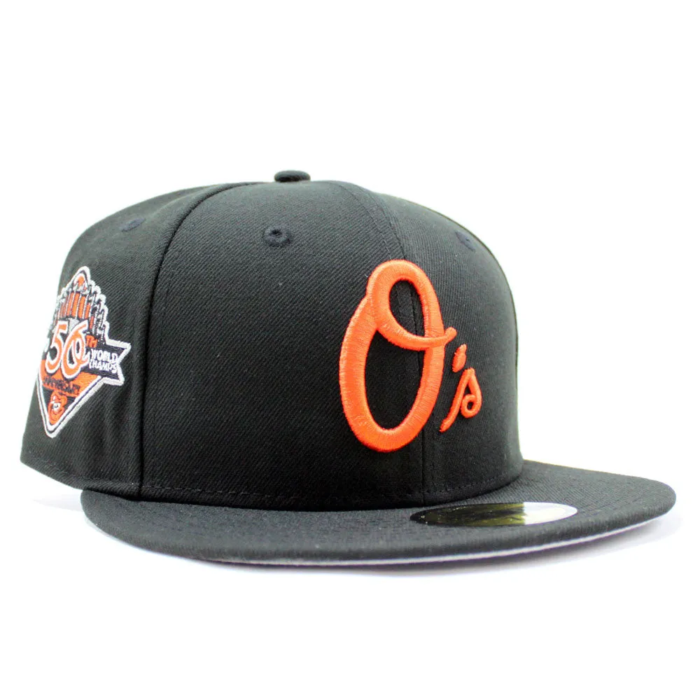 Baltimore Orioles 50TH Anniversary 59Fifty New Era Fitted Hat (Black Grey Under Brim)