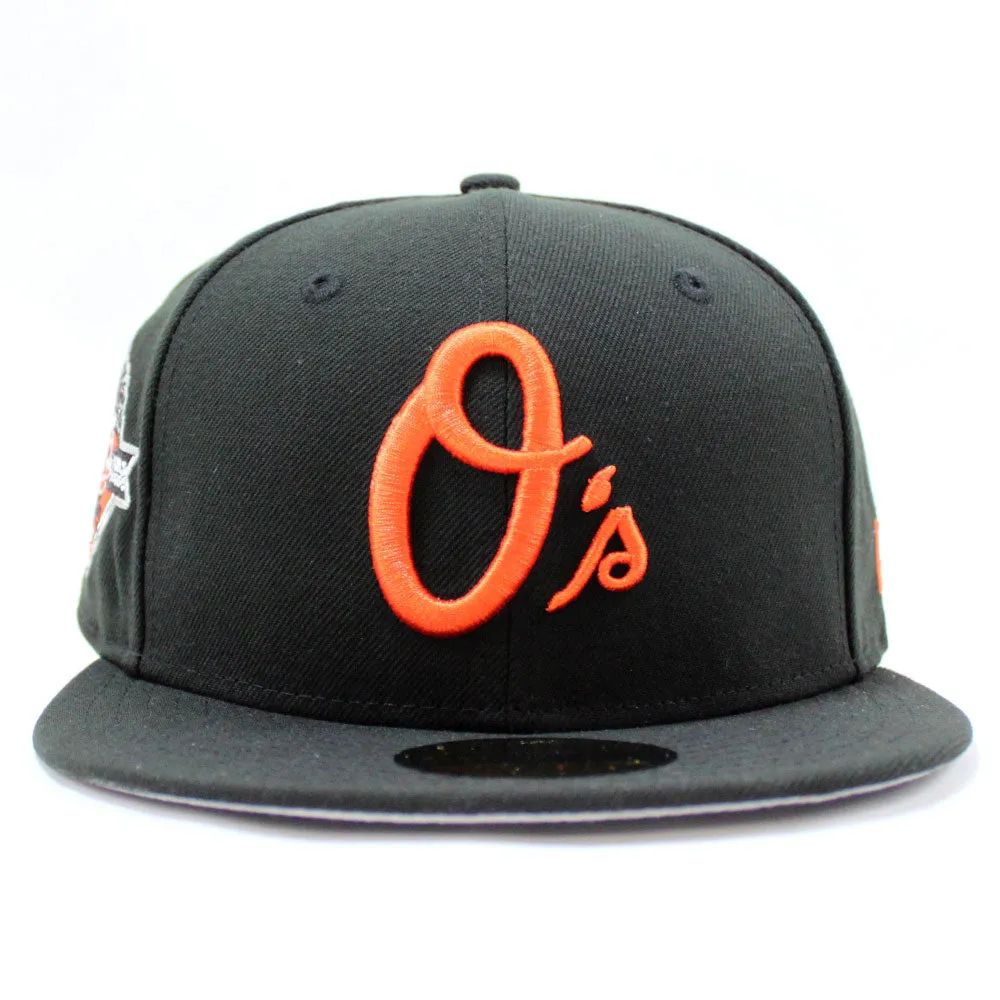 Baltimore Orioles 50TH Anniversary 59Fifty New Era Fitted Hat (Black Grey Under Brim)