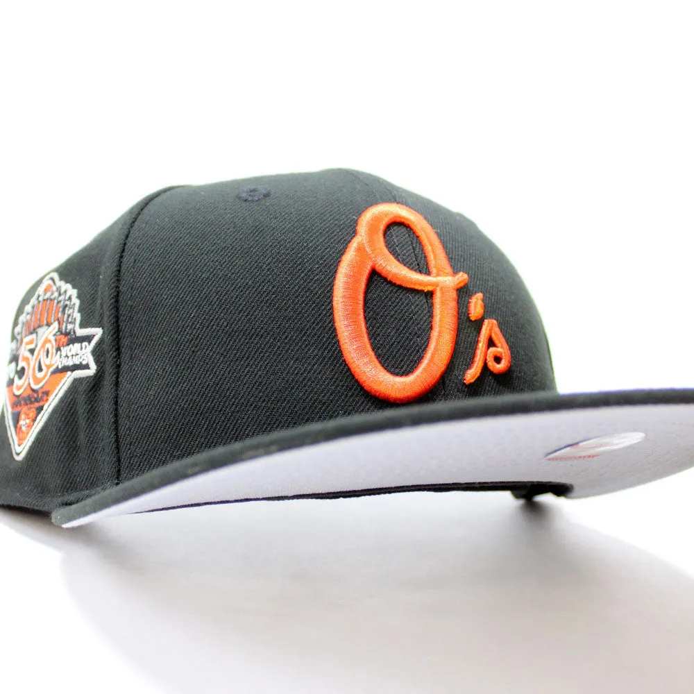 Baltimore Orioles 50TH Anniversary 59Fifty New Era Fitted Hat (Black Grey Under Brim)