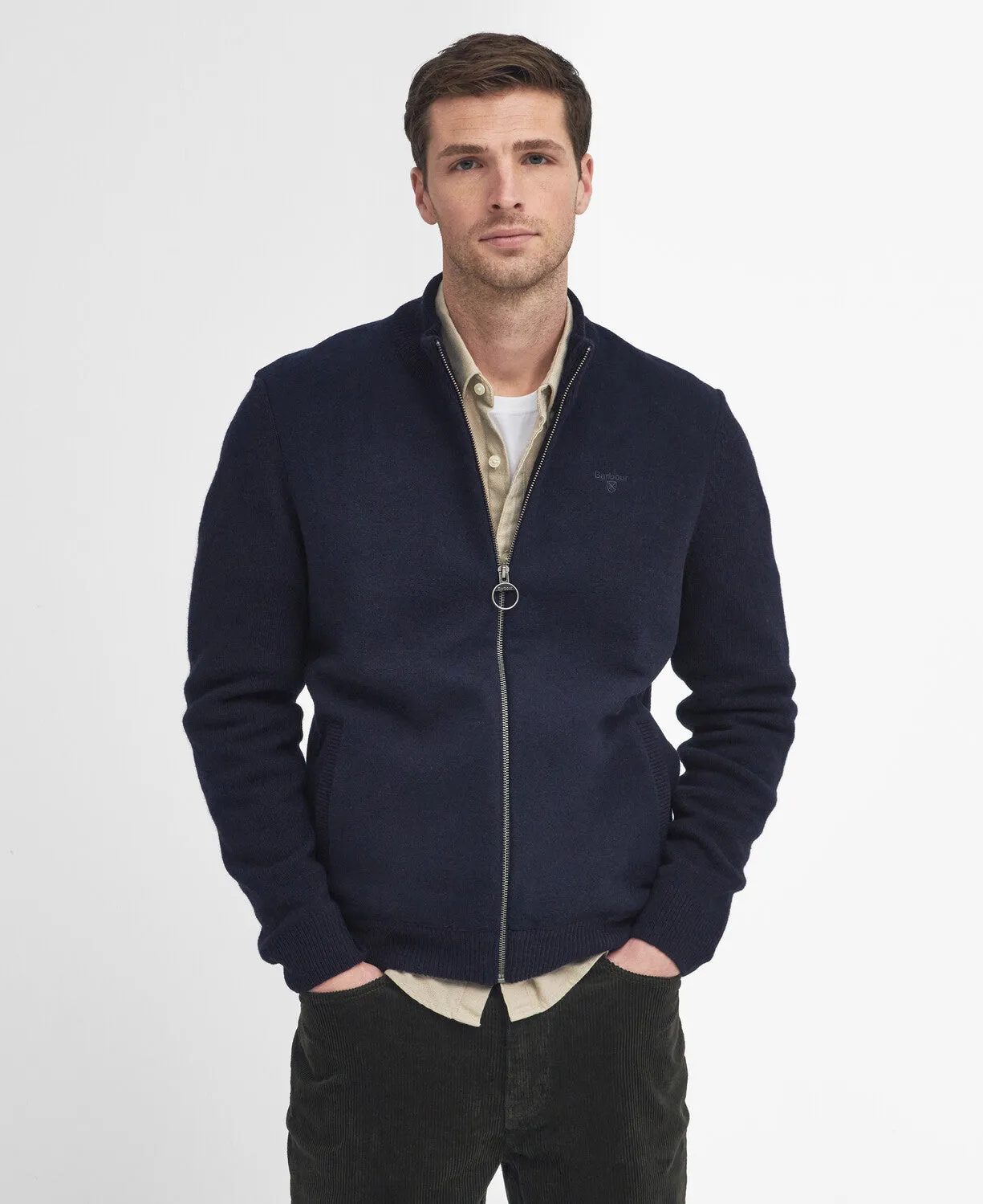 Barbour Mens Balwen zip cardigan - Navy