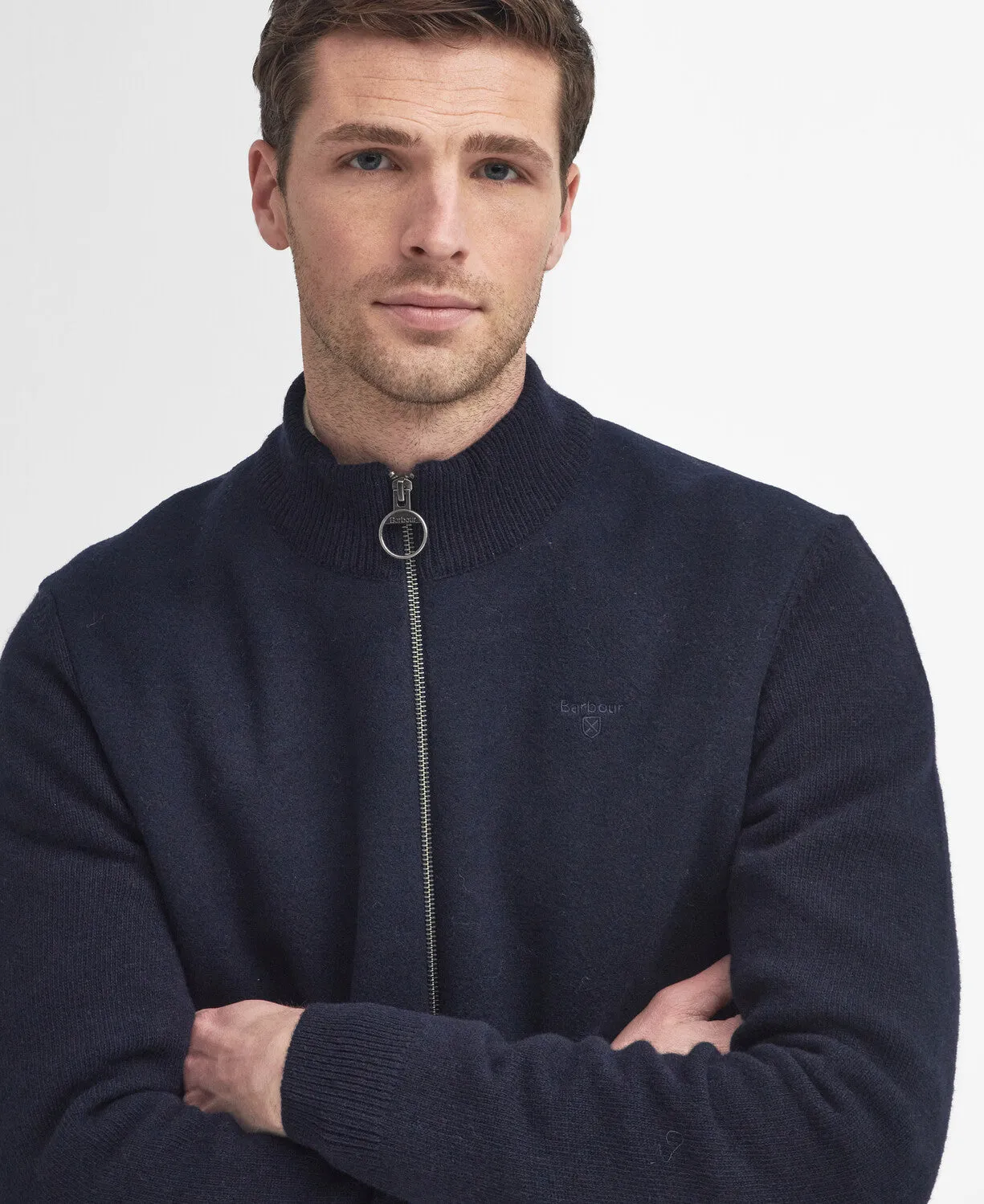 Barbour Mens Balwen zip cardigan - Navy