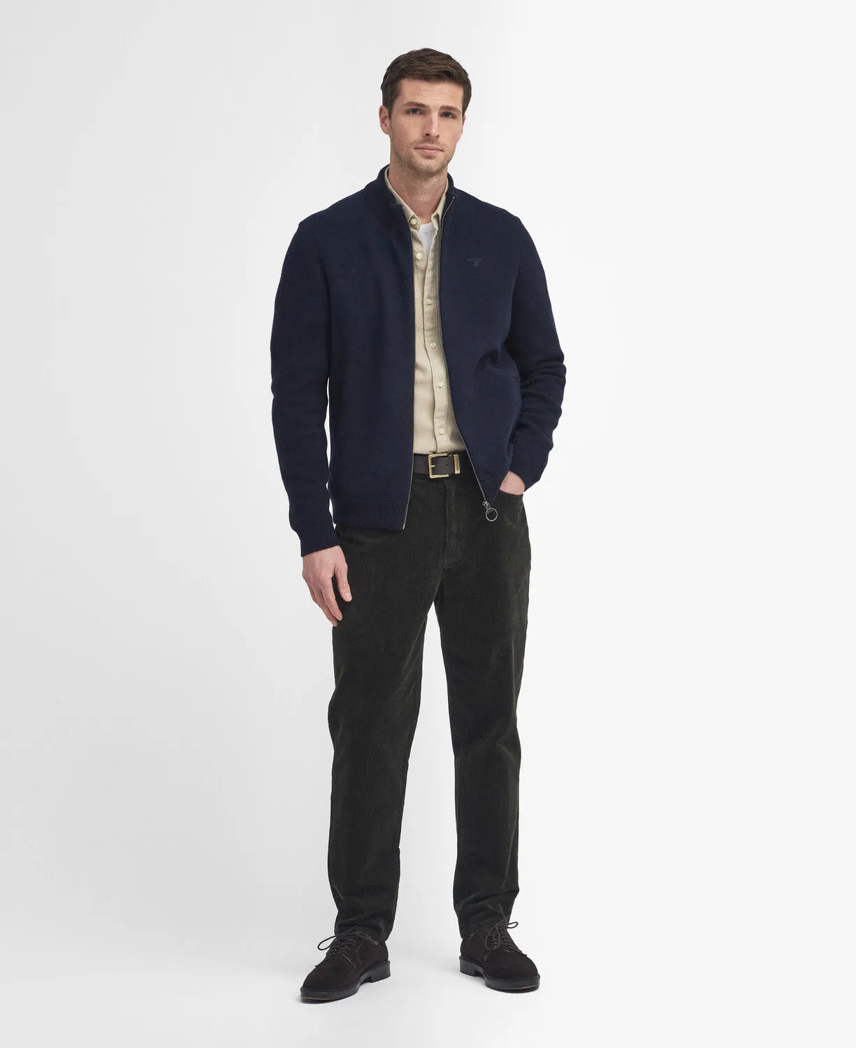 Barbour Mens Balwen zip cardigan - Navy