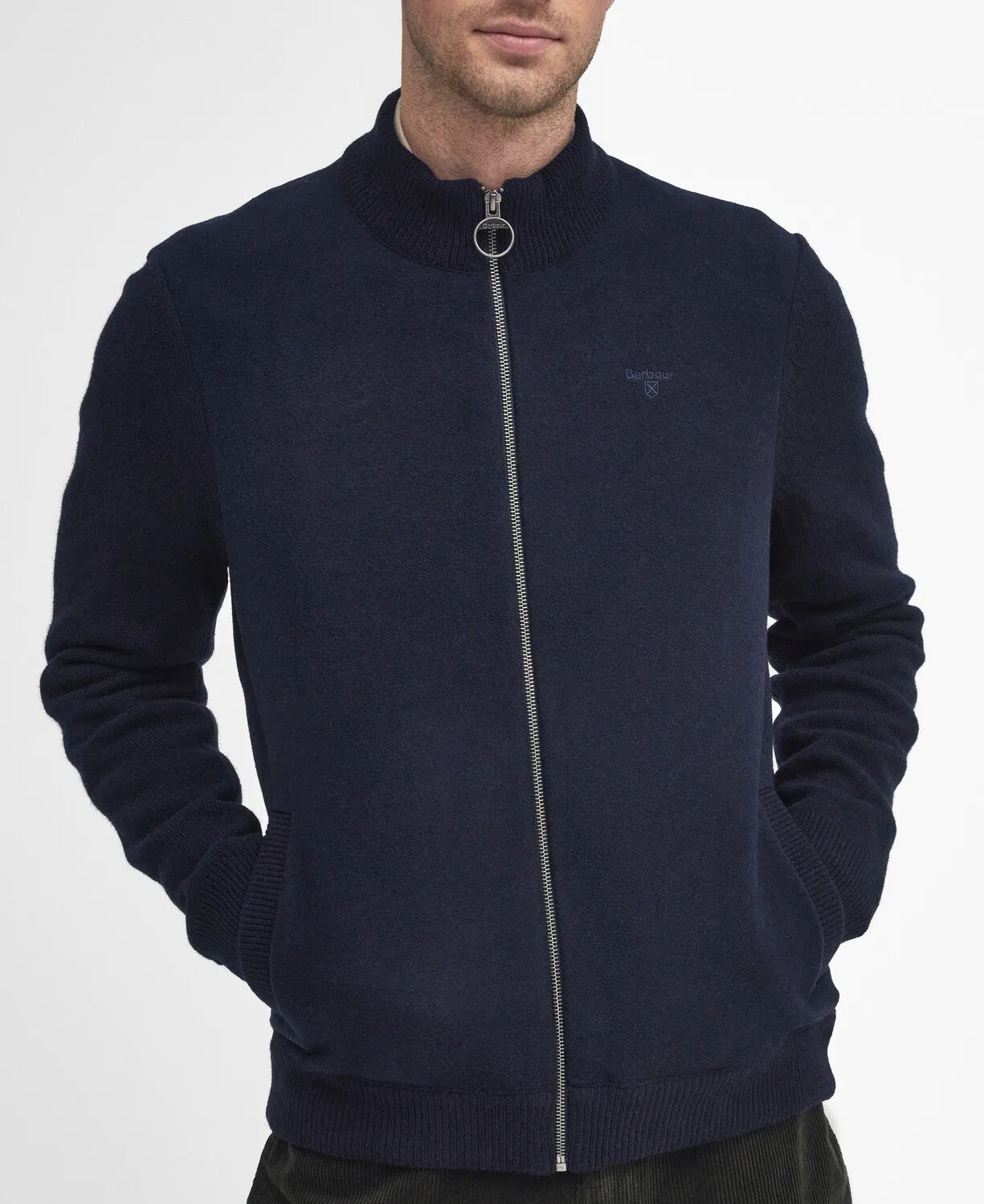 Barbour Mens Balwen zip cardigan - Navy