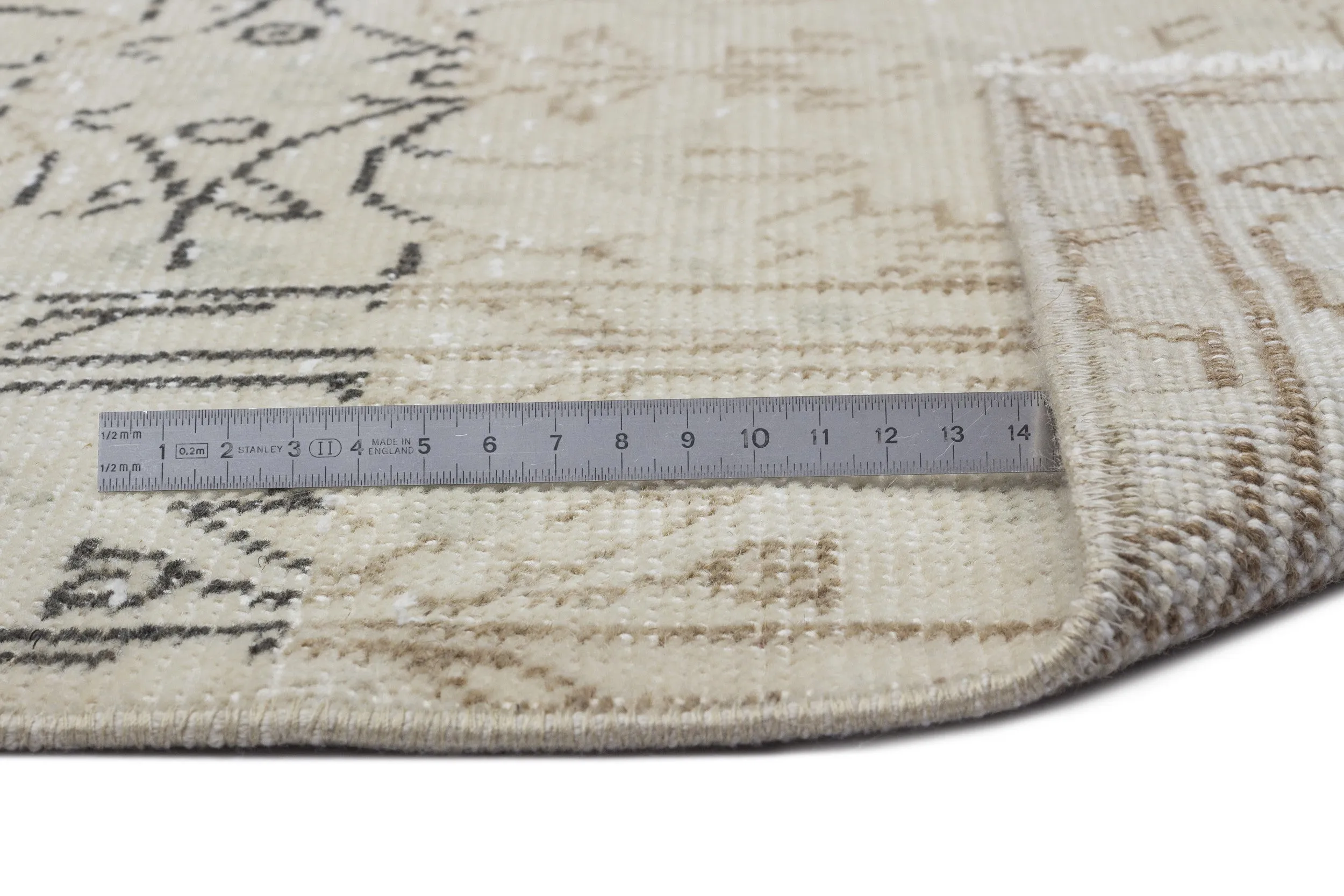 Beige Over Dyed Rug I Traditional Design Rug | Turkish Rug | Hand Weaving Rug  | Bedroom Rug | Wool Rug | Vintage Rug | Tumbled Rug  | Naturel Rug | Boho Rug I 6'3'' x 9'7'' ft 190 x 293 cm
