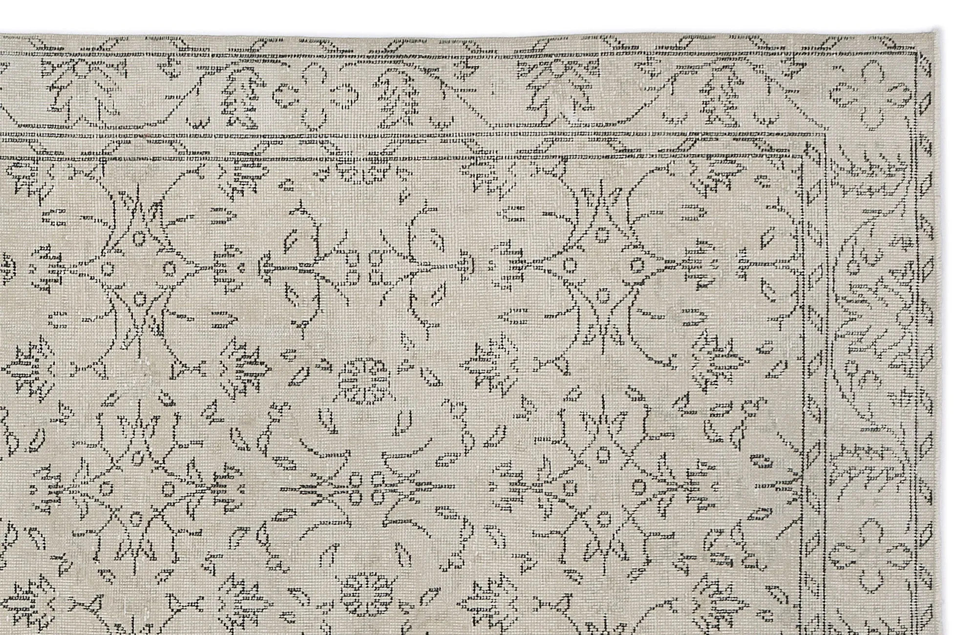 Beige Over Dyed Rug I Traditional Design Rug | Turkish Rug | Hand Weaving Rug  | Bedroom Rug | Wool Rug | Vintage Rug | Tumbled Rug  | Naturel Rug | Boho Rug I 6'3'' x 9'7'' ft 190 x 293 cm