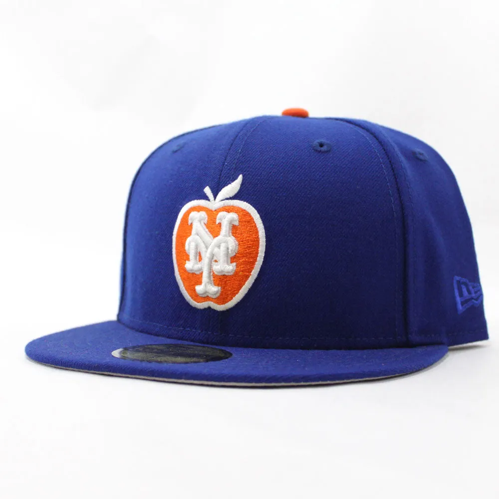 Big Apple New York Mets New Era 59Fifty Fitted Hat V2 (Orange Blue Gray Under Brim)