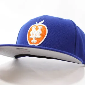 Big Apple New York Mets New Era 59Fifty Fitted Hat V2 (Orange Blue Gray Under Brim)