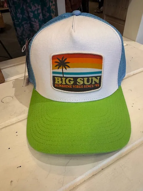 Big Sun Retro Patch Trucker Hat - NEW