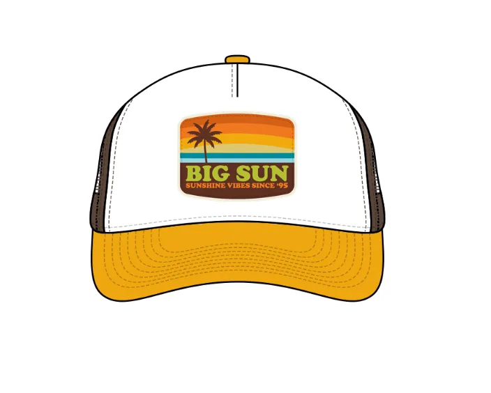 Big Sun Retro Patch Trucker Hat - NEW