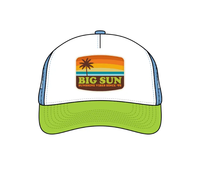 Big Sun Retro Patch Trucker Hat - NEW