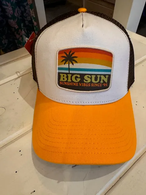 Big Sun Retro Patch Trucker Hat - NEW