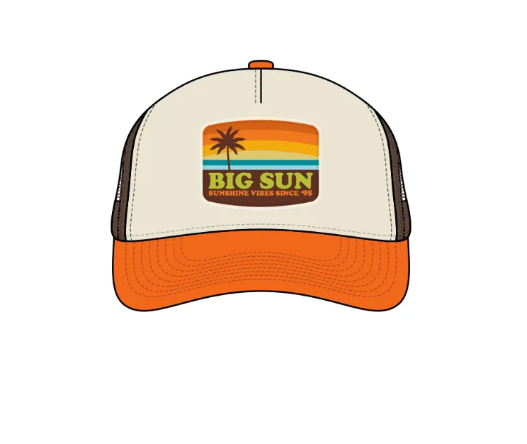 Big Sun Retro Patch Trucker Hat - NEW