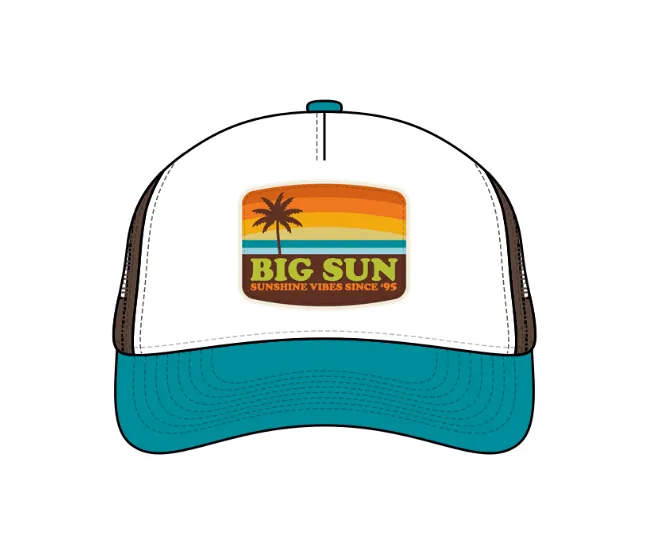 Big Sun Retro Patch Trucker Hat - NEW