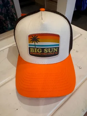 Big Sun Retro Patch Trucker Hat - NEW