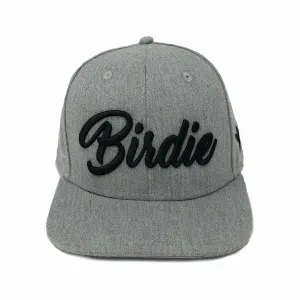Birdie Hat - Grey on Black