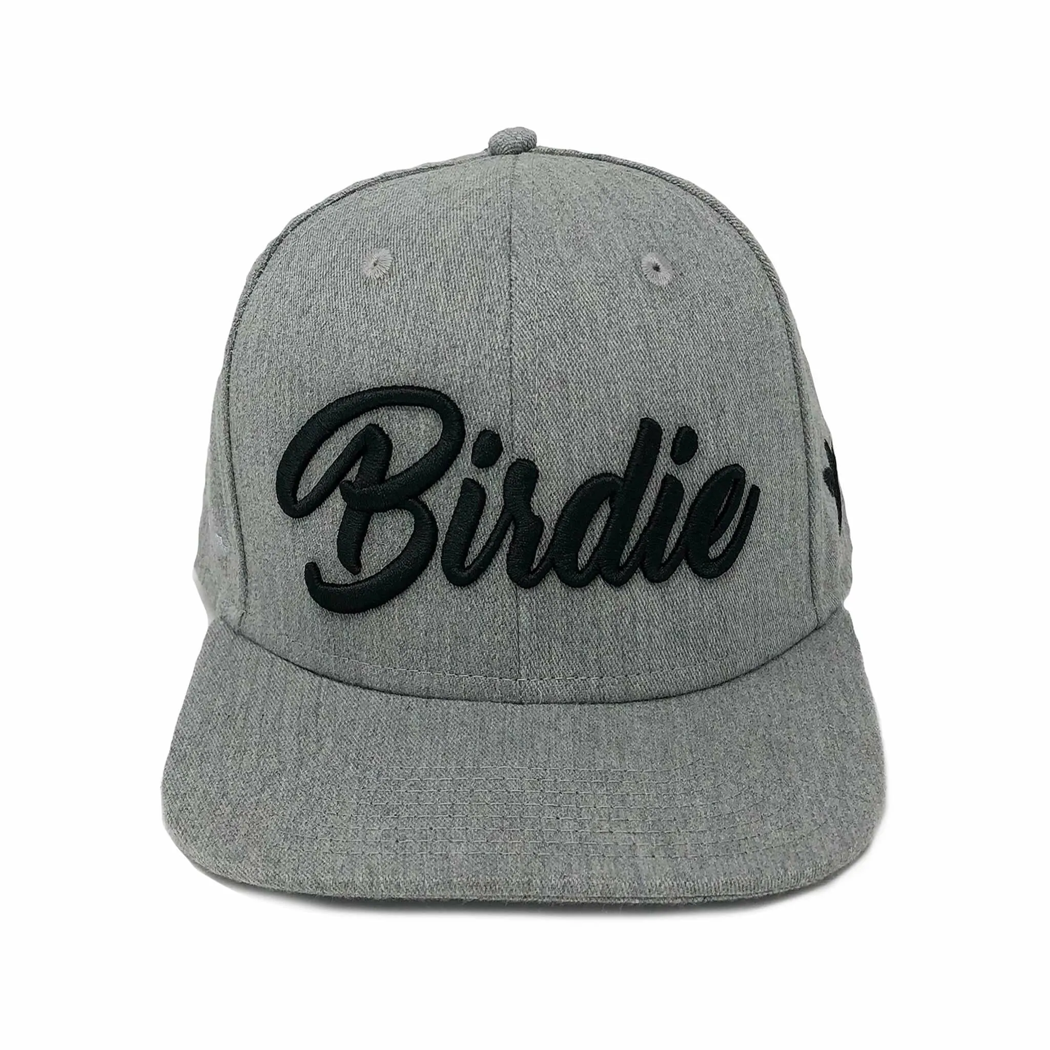 Birdie Hat - Grey on Black