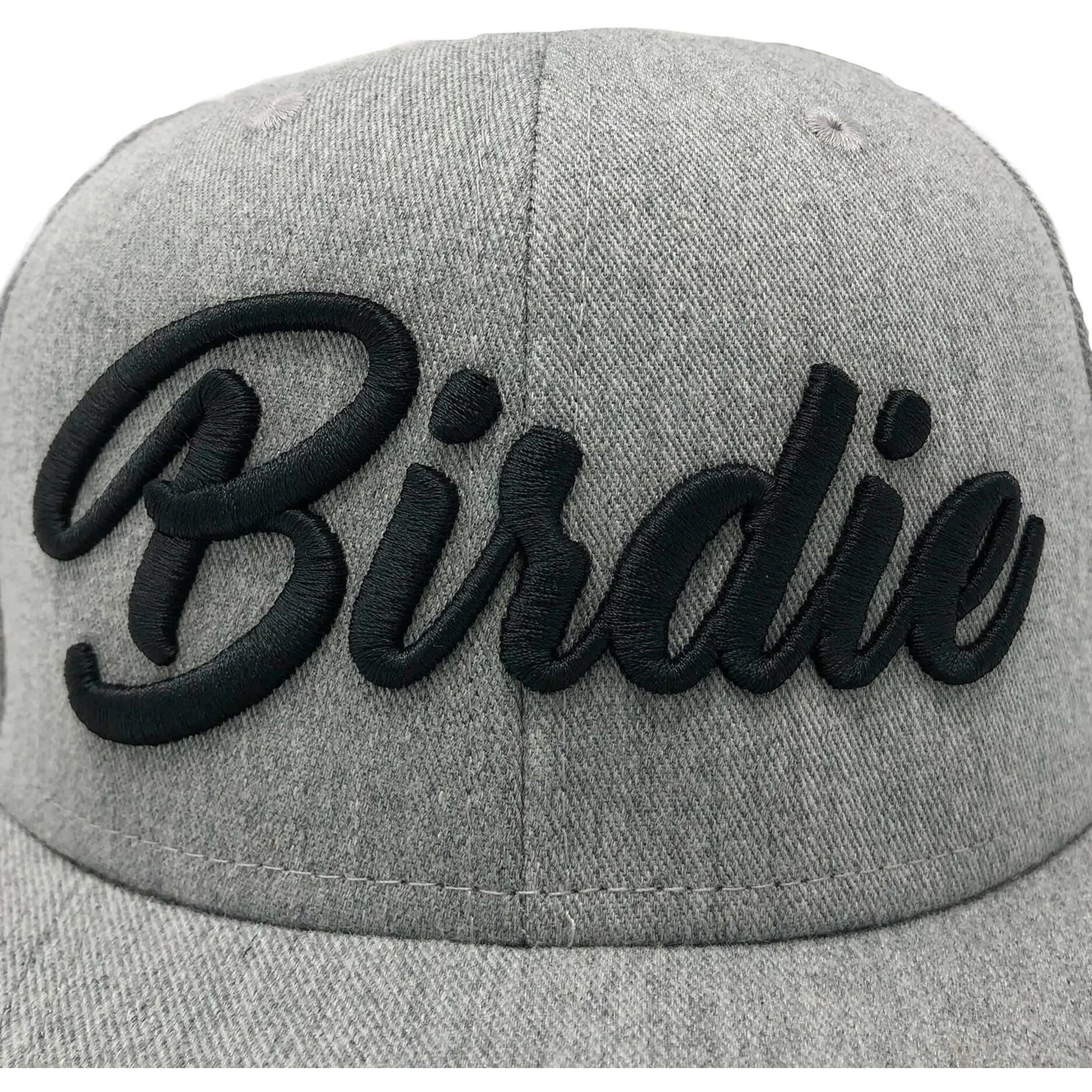 Birdie Hat - Grey on Black