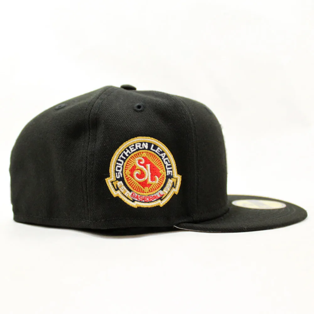 Birmingham Barons Southern League Patch New Era 59Fifty Fitted hat (GITD Black 3M REFLECTIVE UNDER BRIM)